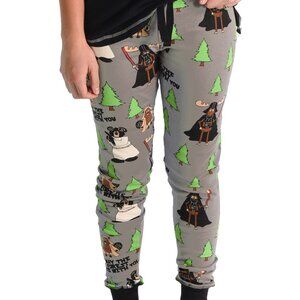 Star Wars Forest Animals Parody Women's Pajama Bottoms Knit Leggings Size SMALL